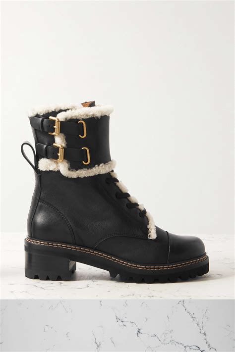 see by chloe shearling boots